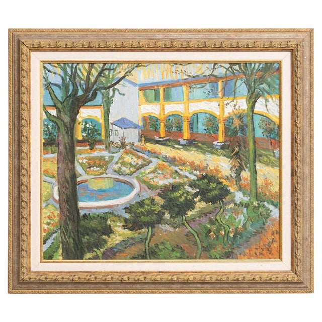 After Vincent Van Gogh, Landscape, 1970, Oil Painting, Framed For Sale - Image 13 of 13