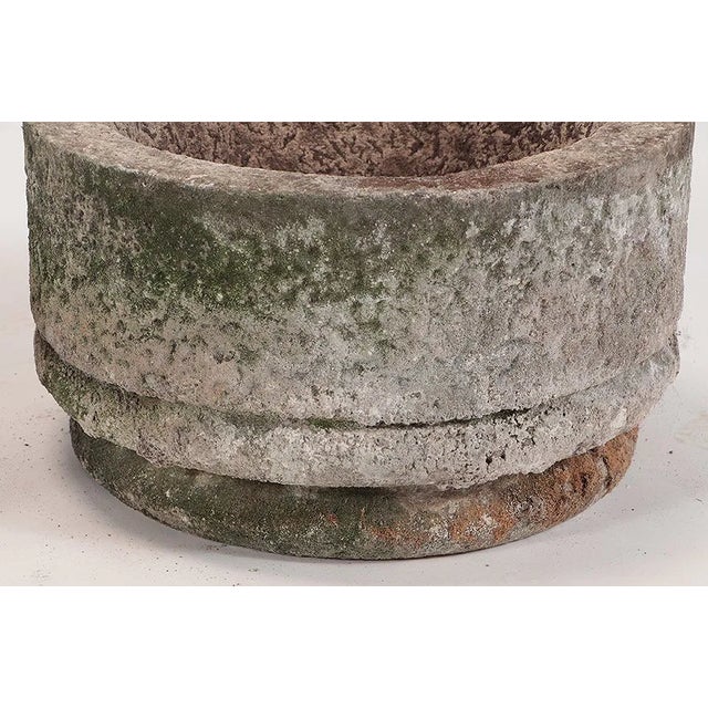French Country Pair of French Stone Planters 1950 For Sale - Image 3 of 3