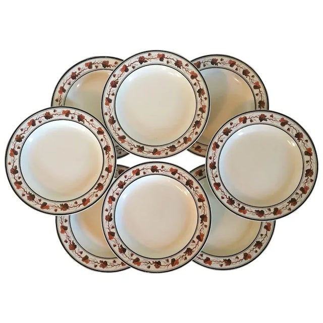 Early 19th Century English Georgian Wedgwood Pearlware Dishes with Grape Vine Border - Set of 8 For Sale - Image 11 of 11