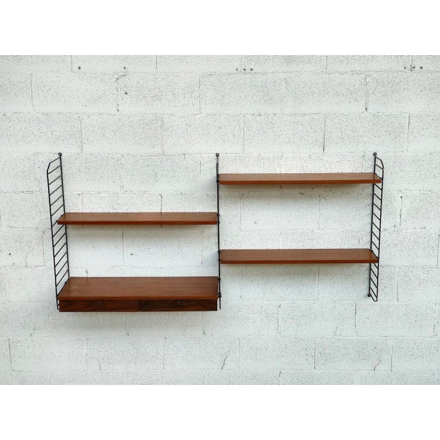 Nordic Scandinavian Style Stripes Bookcase, 1960s For Sale - Image 4 of 14