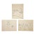 Quantity of 3 Different Vintage Original Alexander Calder Lithograph Prints of His Circus Sketches W/ Printed Signatures and Dates of 1931 & 1932 For Sale