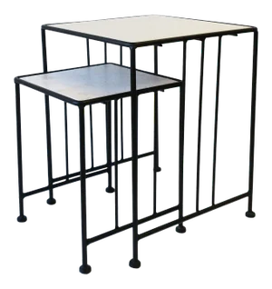 Italian End or Nesting Tables in the Art Deco Bauhaus Style, Pair or Set