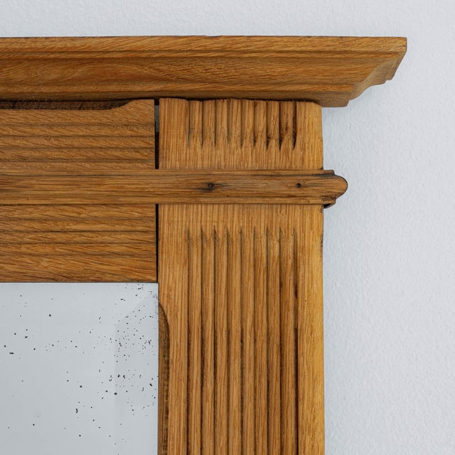1880s French Oak Neoclassical Mirror For Sale - Image 9 of 18