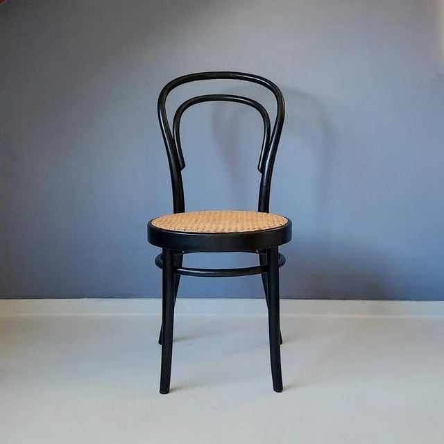 【USED】POST MODERN)Iron bentwood chair 4 Postmodern Black Metal Bentwood Chairs, Italy | #238191