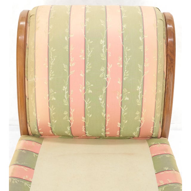 Mid 20th Century Klismos Light Carved Walnut Frame Chaise Lounge Chair Stunning MIINT Frame! For Sale - Image 5 of 13