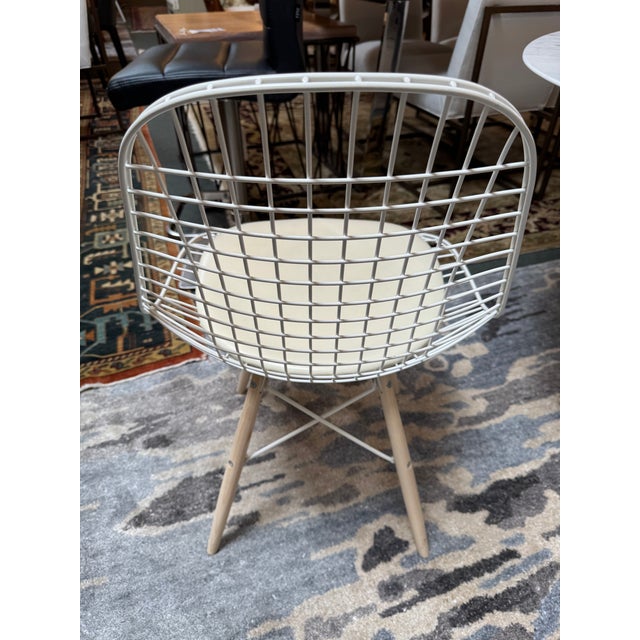 Early 21st Century Eames Style Wire Back With Eiffel Base Side Chair For Sale - Image 5 of 12