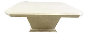 Vintage Travertine Hidden Bar Coffee Table, 1970s