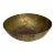 Asian Hammered Brass Greek Key Bowl For Sale