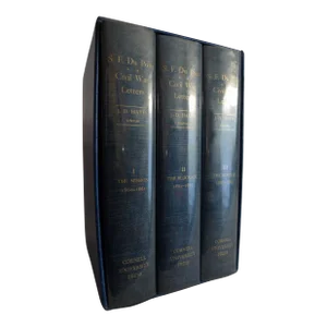 Mid 20th Century Decorative Blue Slipcase Volume Set, Samuel Francis Du Pont: A Selection From His Civil War Letters - 3 Books