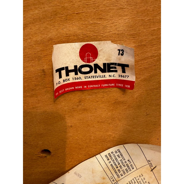 Pair of 1970s Thonet Bentwood Armchairs With Yellow Vinyl Seats For Sale - Image 18 of 18