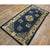 1920s Antique Medallion Oriental Chinese Blue Wool Rectangle Knotted Small Rug For Sale - Image 4 of 12