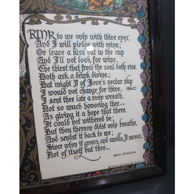 Drink in a Gothic illustrated manuscript, a beautiful poem by Ben Johnson, circa 1616. Art Deco design, showcasing a style...