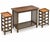 Vintage Thai Teak Wine Console & Side Tables in Antique Bronze—Set of 3 For Sale - Image 4 of 7