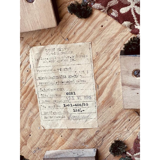 Tabouret by Jindrich Halabala for Cesky Nabytek, Cesky Nabyte Czechoslovakia, 1958 For Sale - Image 16 of 17