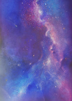 Barbara Hubert, Night of Falling Stars 3, 2025, Oil on Canvas