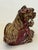Chinese Vintage Shiwan Pomegranate Red Foo Dog For Sale - Image 3 of 15