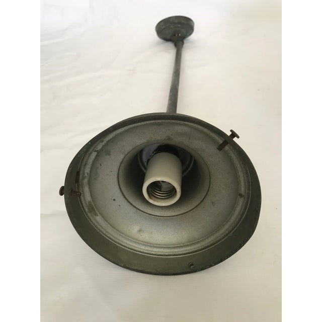 Original 1920's School House Globe Light Fixture For Sale - Image 10 of 11