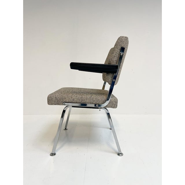 Mid-Century Modern Vintage Gray Upholstered Armchair by Gispen, 1960s For Sale - Image 3 of 15