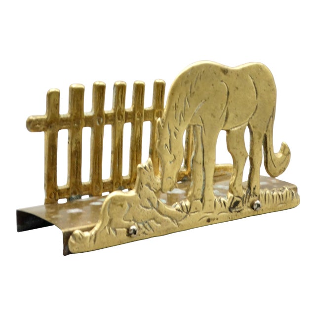 Antique English Equestrian Letter Rack For Sale