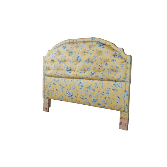This upholstered King size headboard features a classic arched, serpentine top rail with stepped shoulders and a gently...