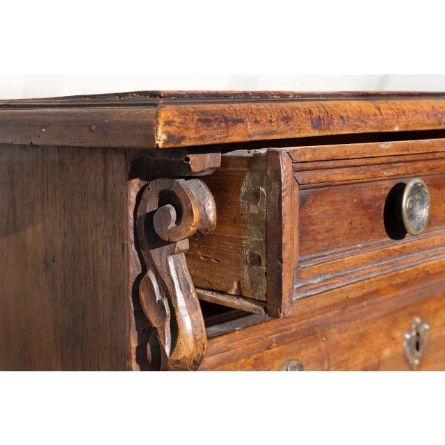 Wood Italian Baroque Walnut Commode For Sale - Image 7 of 12