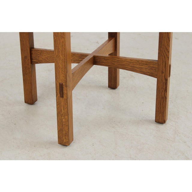 Stickley Mission Oak Arts & Crafts Round Lamp Table For Sale - Image 10 of 14