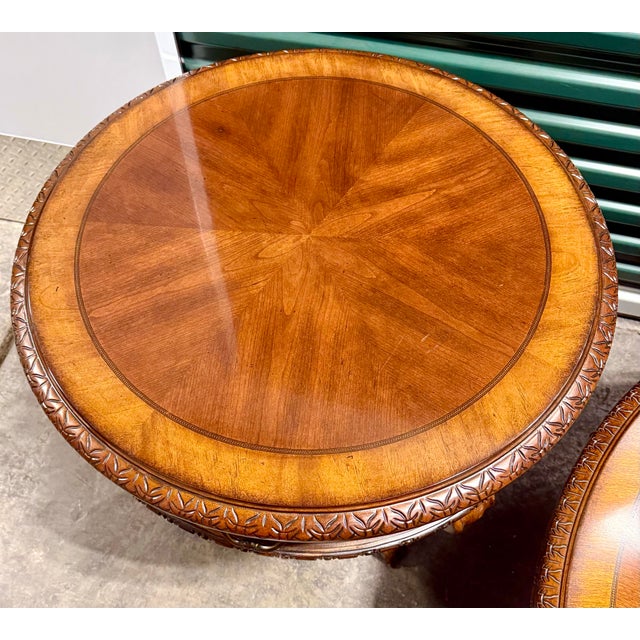 A.r.t. Furniture Co. Round Coffee Table With Two End Tables For Sale - Image 4 of 12