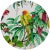 Contemporary Nicolette Mayer Parakeet Passion Red 16" Round Pebble Placemats, Set of 4 For Sale - Image 3 of 3