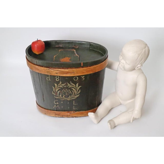 Hand-Painted Wooden Satchel Box, Germany, 1803 For Sale - Image 15 of 18