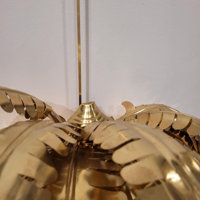 Palm Tree Lamps in Gilt Brass by Christian Techoueyres for Maison Jansen, France, 1970s, Set of 2 For Sale - Image 16 of 18