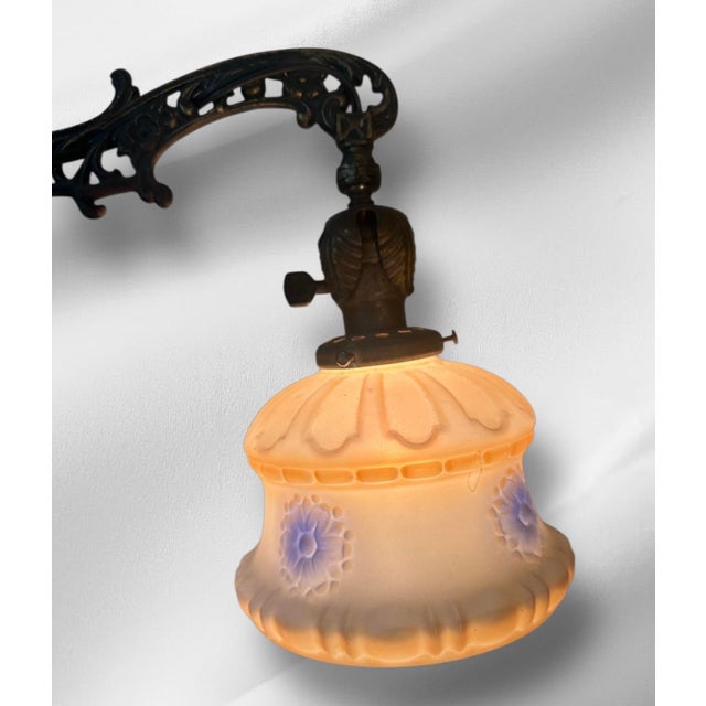 1930s 1930s Black Marble Bridge Lamp For Sale - Image 5 of 5