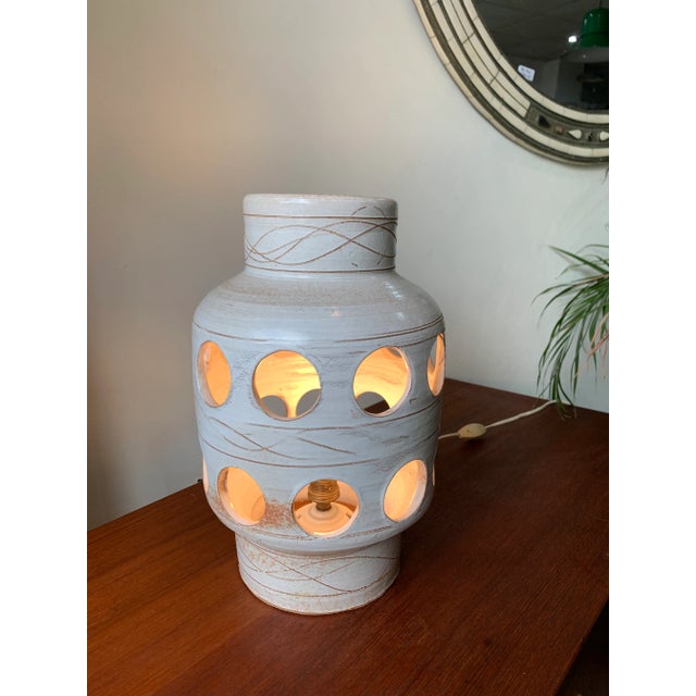 Vintage Ceramic Lamp, 1960 For Sale - Image 4 of 4