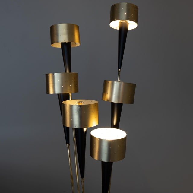 Vintage German Brass Floor Lamp, 1950s For Sale - Image 12 of 18