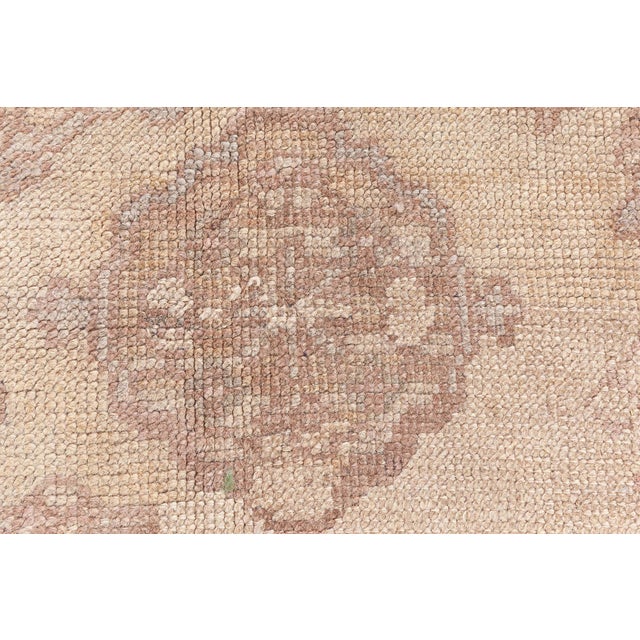 Antique Turkish Oushak Rug For Sale - Image 4 of 10