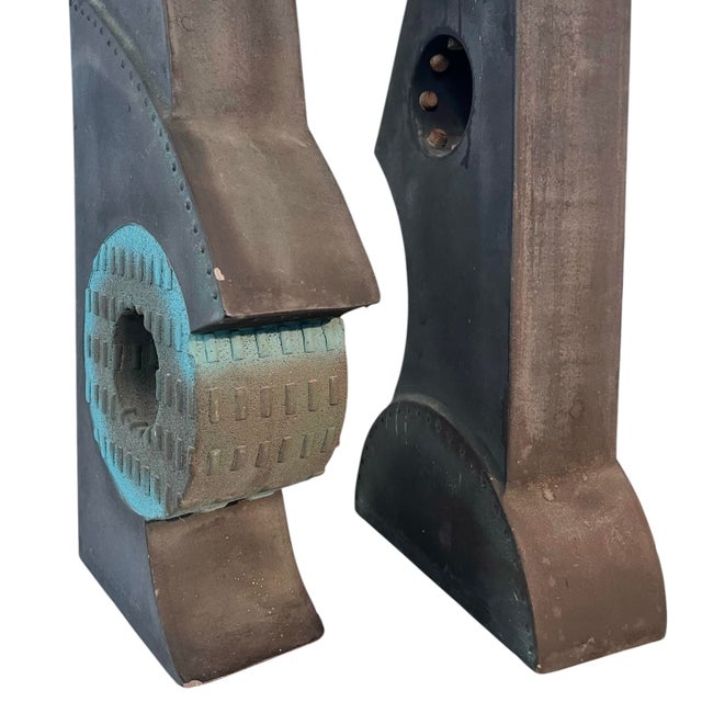Late 20th Century Oversized Ceramic Sculptures in the Brutalist Manner - Set of 2 For Sale - Image 5 of 8