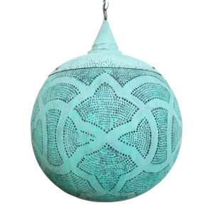 Verdigris Copper Globe Pendant Light Small