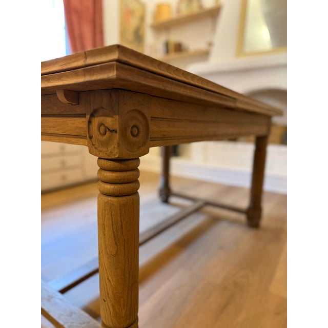 Antique French Henri II Style Oak Draw-Leaf Dining Table, 1900s For Sale - Image 6 of 18