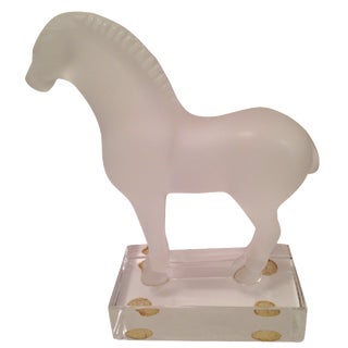 Lalique Crystal Tang Horse For Sale