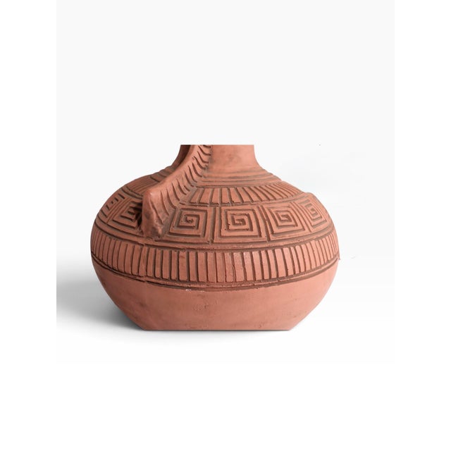 Late 20th Century South American Style Terra Cotta Table Lamps - Pair For Sale - Image 18 of 18