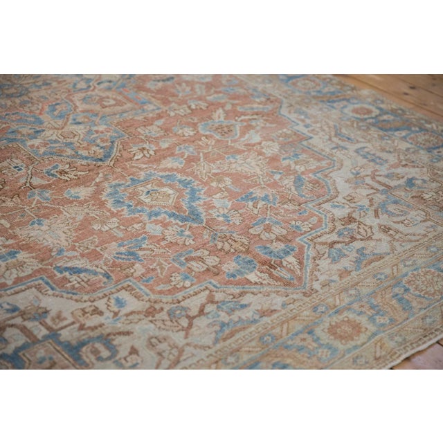 1940s Vintage Distressed Heriz Carpet - 6'8" X 9'6" For Sale - Image 5 of 12