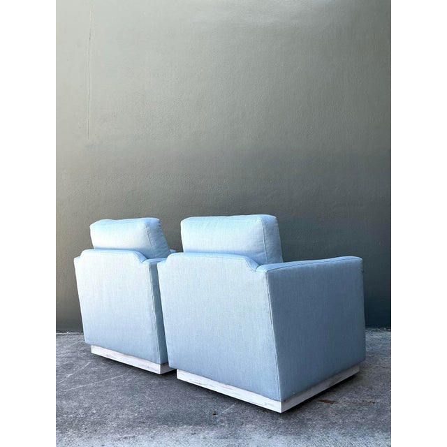 Vintage Bassett Swivel Club Chairs - A Pair For Sale - Image 9 of 12