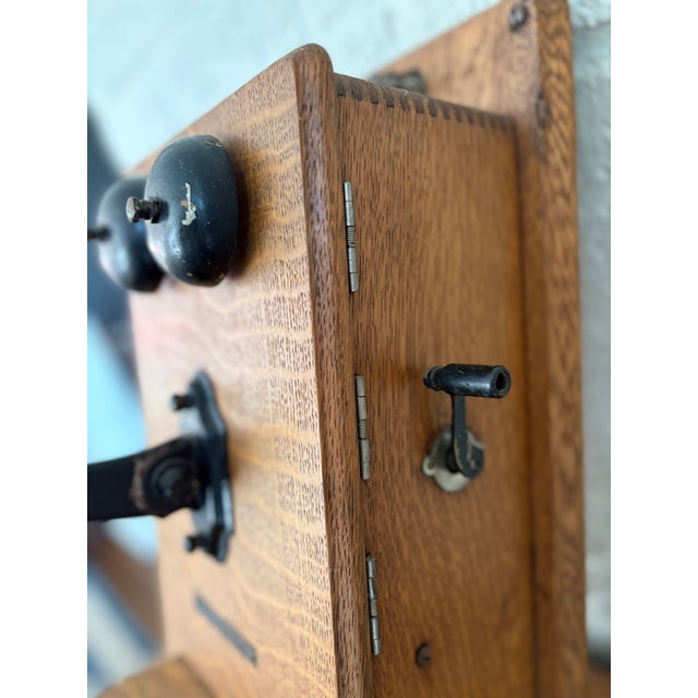 Antique Wall Phone, With Crank & Chimes For Sale - Image 13 of 15