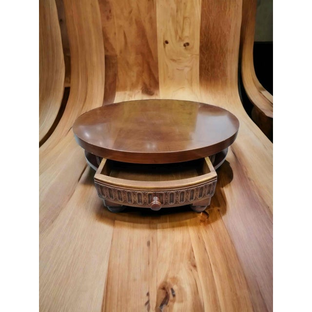 Walnut Coffee Table with Displacing Drawer, in Flawless conditions. Designed 1950 to 1959