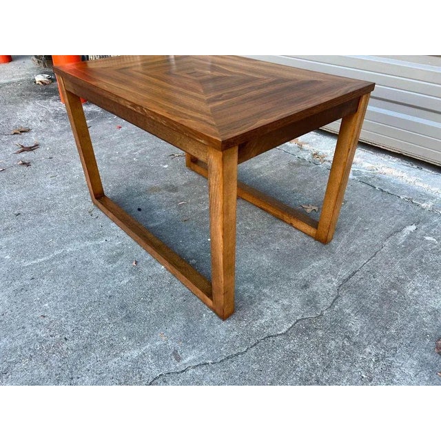 Wood Mid 20th Century Teak Walnut Side Table For Sale - Image 7 of 8