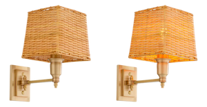 Wall Lamps in Brass Finish, Set of 2