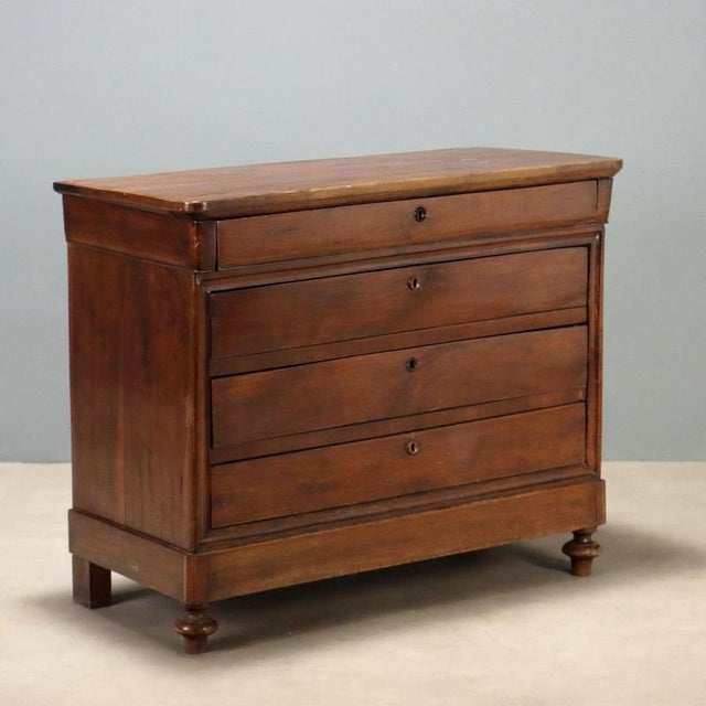 Louis Philippe Walnut Chest of Drawers, 19th Century For Sale - Image 12 of 12