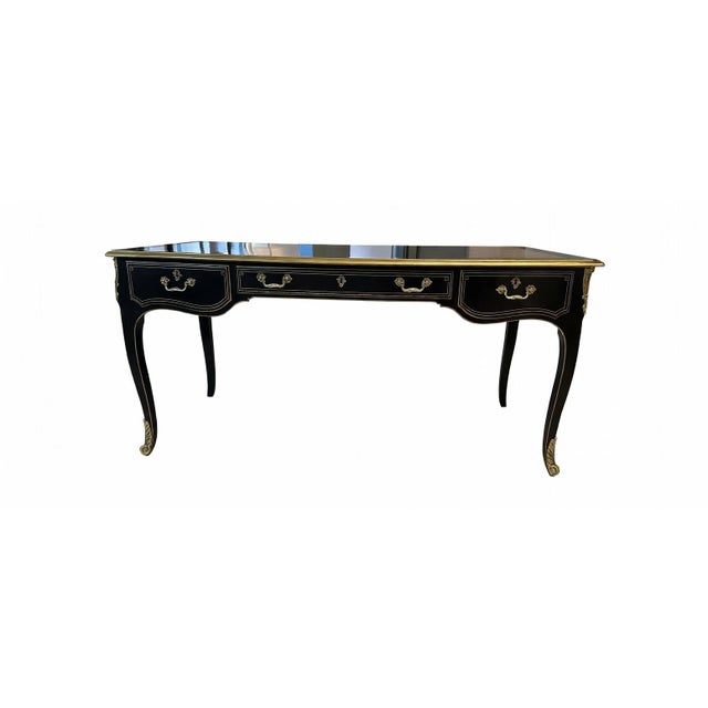 Vintage Drexel Heritage Grand Palais 67" Executive Desk – French Provincial Louis XV Style For Sale - Image 15 of 17