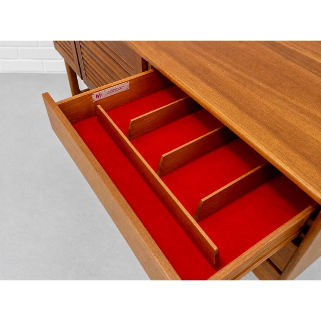 Mid Century Modern Teak Credenza With Louvered Doors | Sideboard by a.h. McIntosh, Made in Scotland, C. 1960’s For Sale - Image 9 of 17