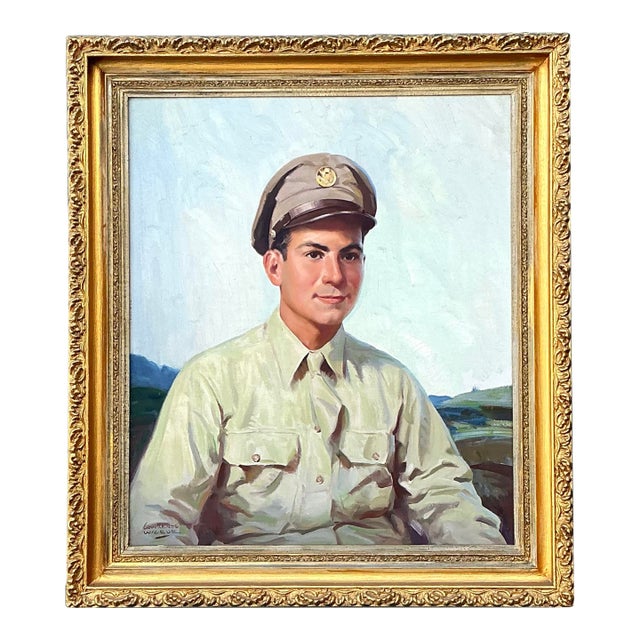 Vintage Original Portrait of Man in Uniform For Sale