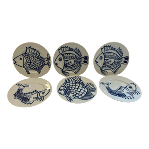 Fitz & Floyd Plates Dated 1977 - Set of Six